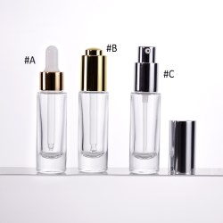 10-12ml Glass Cosmetic Bottle w/ Pump BG-194A-12